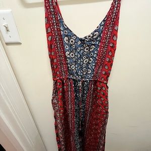 Bandana print floor length dress